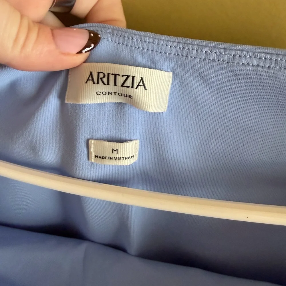 Aritzia Contour Ravish Blue Off-Shoulder Women's Top - Picture 3 of 3